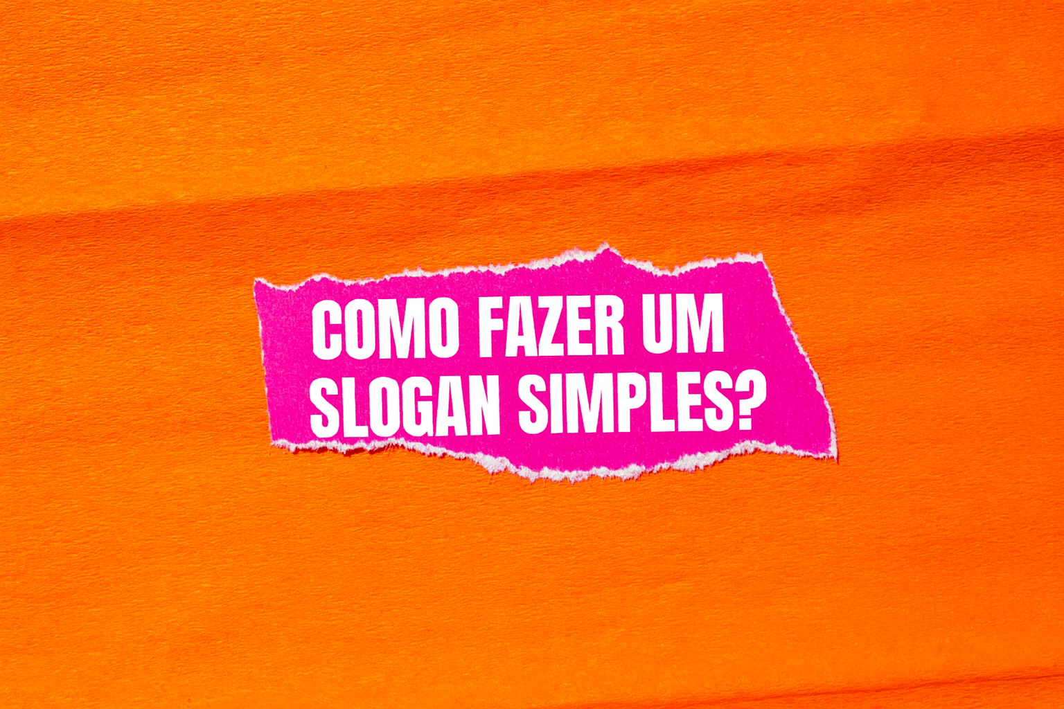 Como fazer um slogan simples